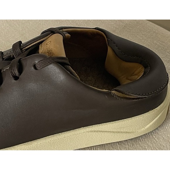 OluKai Men's Leather Shoes Brown Size 9-Tie Style w/collapsible Heel  10455-4848 - Picture 15 of 16